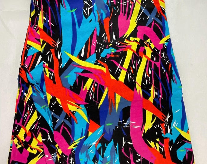 African Fabric/African prints/ Ankara-black pink yellow fabric/ African fabric by the yard/ Wax prints/African fabric/BT1z