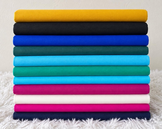 Solid African Fabric by the Yard, Plain Cotton Fabric, African Wax Inspired Fabric, Sewing Fabric for Dresses, Skirts, Headwraps & Crafts/MK