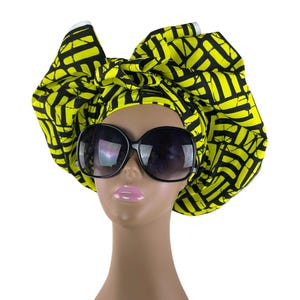 African Headwrap For Black Wimen,African Headwrap,Ankara Headband,Gift For Her, Head Wraps,Ankara Headwrap Yellow Color,Headpiece/Headwraps