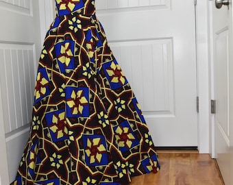 African maxi skirt/African plus size skirt/African women clothing/Long skirt/Boho skirt/MK999/Ankara skirt/full flare maxi skirt