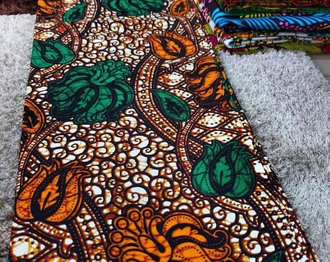 African  fabric/ African prints/Wax print/ African headwrap/ African fabric for craft/ African clothing/ African/MK149