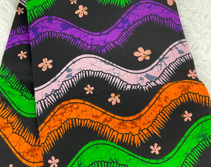 African Fabric/African Print Fabric/Ankara-Red and Yellow Fabric /MK195a/Mudcloth Fabric/African Fabric 6 Yards/BY The Yard/Ankara Fabric/