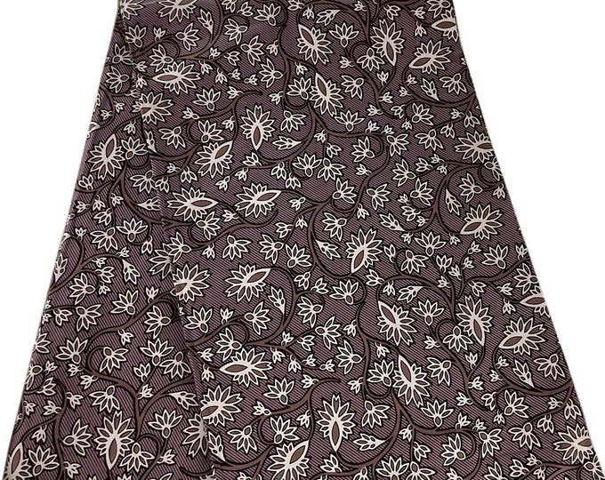 African Ankara Fabric, Brown Beige Wax Print, 6 Yards
