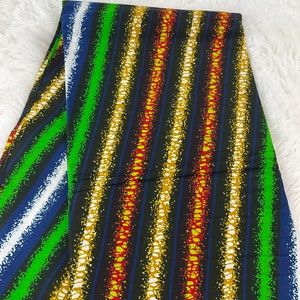 Multicolor African Fabric/African prints/ Ankara fabric/ Wax print/ African fabric for decor/ African fabric for crafts/FG61