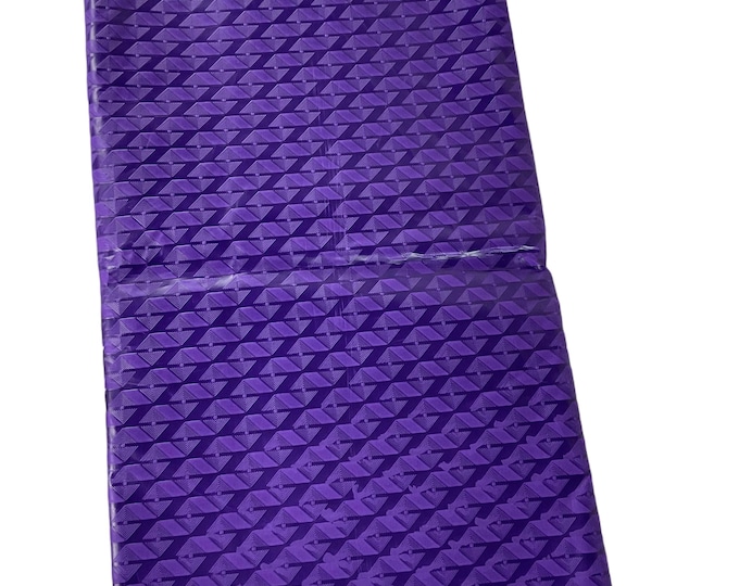 Purple Brocade Fabric/ By The Yard/Cotton Guinea/Bazin Richie
