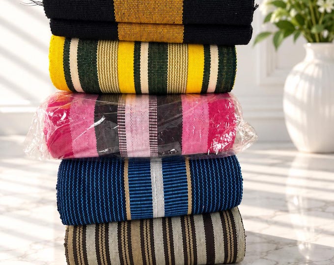 Aso-Oke Fabric Bundle |Nigerian Aso Oke| Woven Stripes