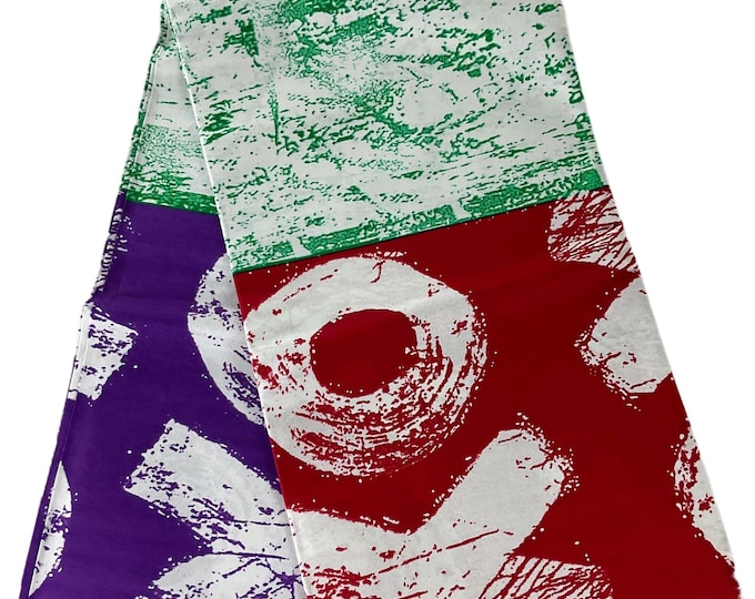 Purple Green Red African Print Fabric/Ankara Fabric 6 Yards/Cotton Fabric Per Yard/Quilts Fabric/DK08