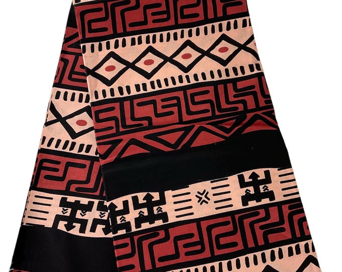 Black Rosegold African Print Fabric/Ankara 6 Yards/Fabric Per Yard/Cotton Print For Quilts/Tribal/MK908L