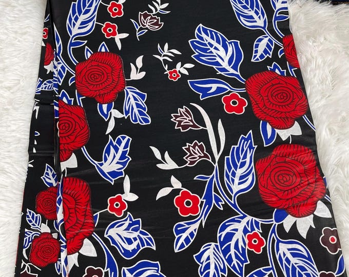 Multicolor African Fabric/African prints/ Ankara fabric/ African wax/Hollandais/ African fabric/ African fabric 6 yards/FG90