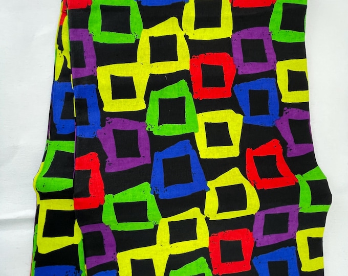 Ankara Fabric: Multicolor African Print Cotton with Headwrap (6 Yards)