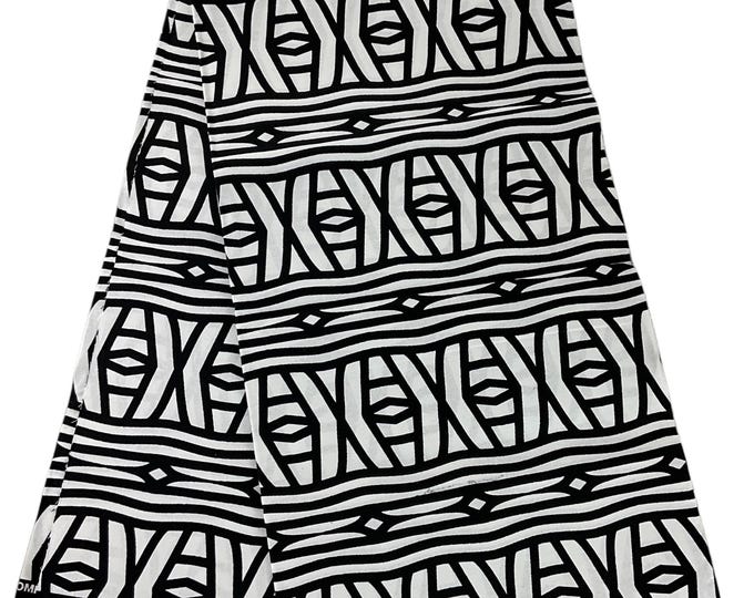 African Fabric/African Print Fabric/Ankara-Black and White Color/ African fabric per yard/ Ankara/ African Dress/MK151/Mudcloths/Kitenge
