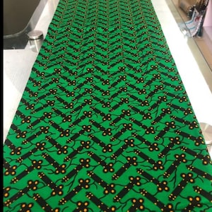African Fabric/African prints/ Ankara fabric/ African wax/Hollandais/ by the yard fabric/ African print 6 yards/ Green fabric/MK136