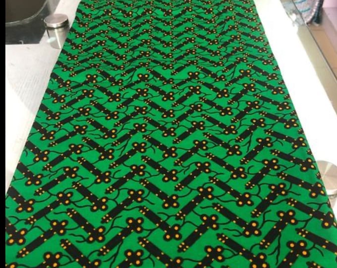 African Fabric/African prints/ Ankara fabric/ African wax/Hollandais/ by the yard fabric/ African print 6 yards/ Green fabric/MK136