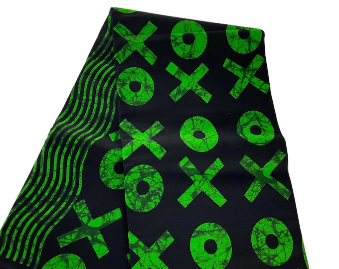 African Fabric 6 Yards/Ankara fabric/ Ankara fabric by the yard/African wax/Hollandais/Green African Fabric/MK803