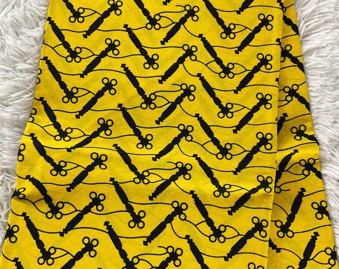African Fabric/African prints/ Ankara fabric/ African fabric by the yard/ Wax prints/ African fabric for apparels/Yellow African fabric/BT1