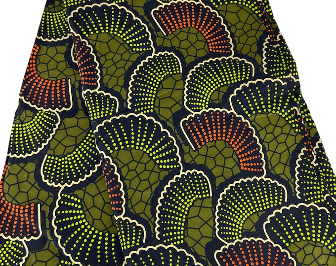 Green Wine African Print Fabric/Ankara 6 Yards/By The Yard/Cotton/DK06