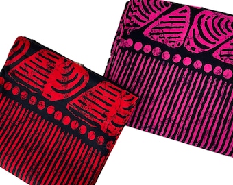 Pink Red Black African Print Fabrics/Ankara 6 Yards/African Wax Print By The Yard/Cotton Prints/MK141/