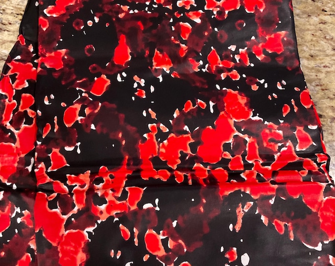 African Fabric/African prints/ Ankara fabric/ African fabric per yard/ African fabric for crafts/ African fabri/FG07/Black And Red Ankara