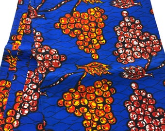 Blue Ankara African Fabric 6 Yards/By The Yard/African Wax Print/Quilting Fabric/African Dress Fabric/MK159E