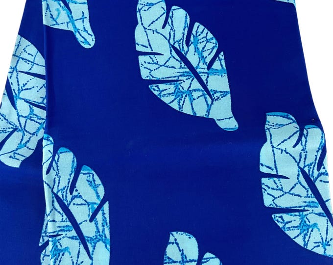 Blue African Print Fabric/Ankara 6 Yards/By The Yard Cotton Fabric/Wax Print/MK141/