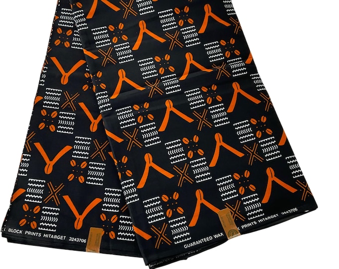 African fabric /African Wax Print/Ankara-Black Bronze Color/Yard or WHOLESALE/MK411A/Wax Tissu/Adire/Samakaka/Kente/Mudcloths