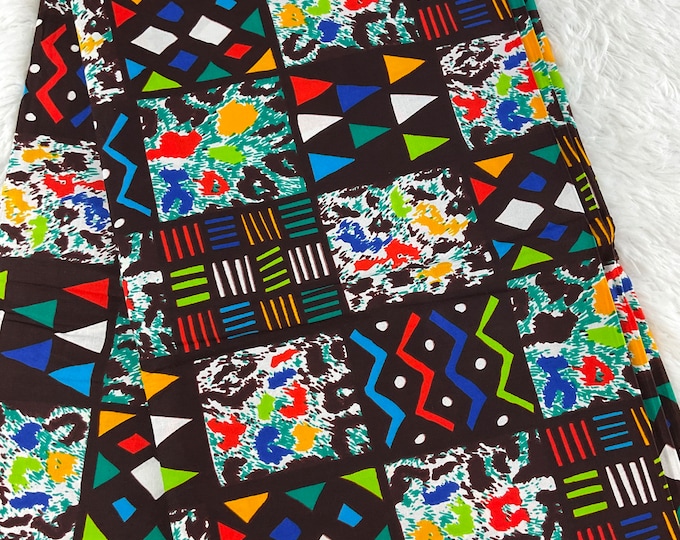 African Fabric/African Print Fabric/Fabric/Ethnic Fabric/Boho Fabric/African Clothing/African Dress/Mudcloth Fabric/Remnants Fabric/MK417