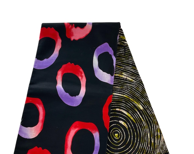 Black Purple Maroone African Print Fabric/Ankara Fabric 6 Yards/100% Cotton Fabric For Quilting