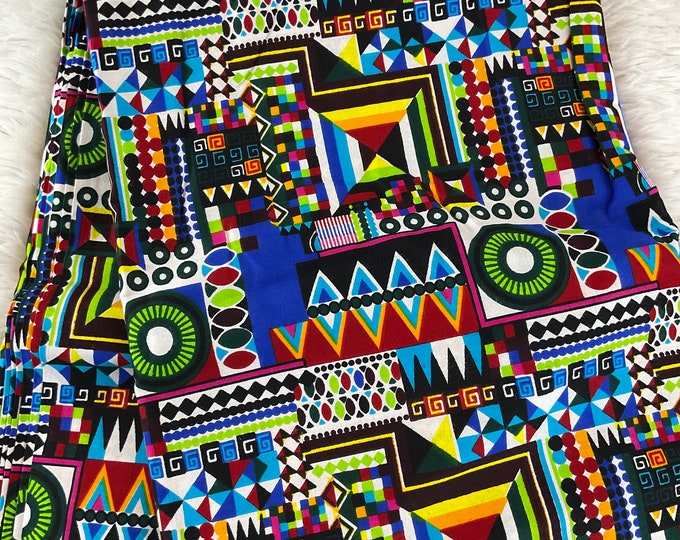 African Fabric/African prints/ Ankara fabric/ African wax/Kitenge fabric/African prints/African fabric/MK168b/Blue Fabric