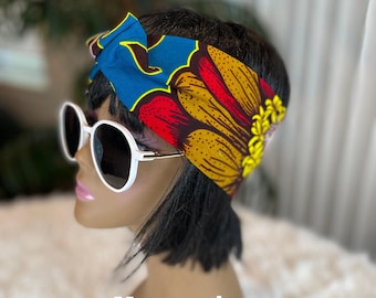 African Headbands For Women/Pre-Tied/Twisted Headbands For Short Hair/Ankara Head Wraps/Head Wraps/