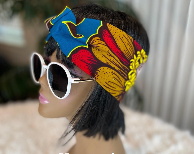 African Headbands For Women/Pre-Tied/Twisted Headbands For Short Hair/Ankara Head Wraps/Head Wraps/