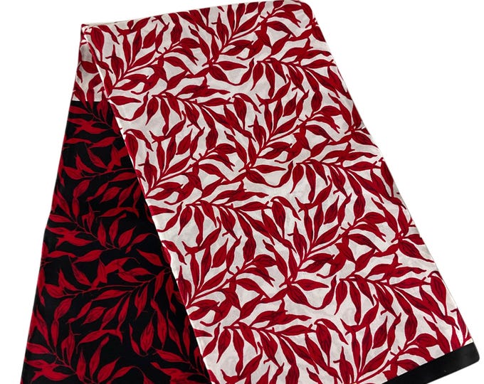 Red White African Print Fabric/Ankara 6 Yards/100% Cotton Fabric/By The Yard/FG05r/