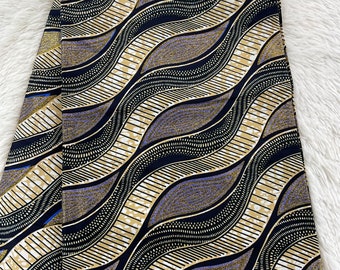 Grey and gold African Fabric/African prints/ Ankara fabric/ African fabric by the yard/ Wax prints/ African fabric for apparels/ African