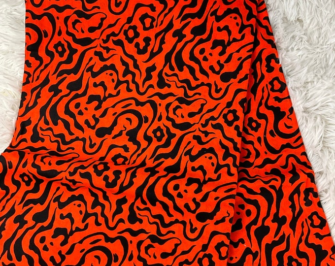 African Fabric/African prints/ Ankara fabric/ African wax/Hollandais/Orange African fabric/ African fabric 6 yards
