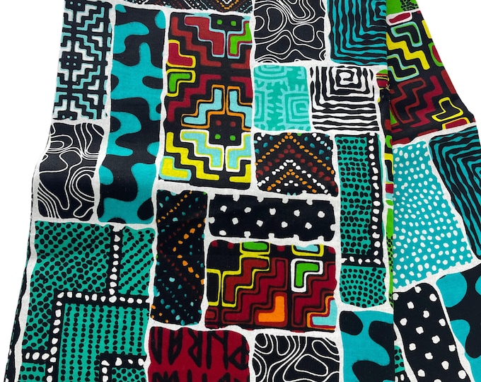African Fabric/African Print Fabric/ Ankara-,Brown Cream Black Design/Crafts Fabric/MK458/Decor/Tribal/Native Fabric/Tribal Fabric