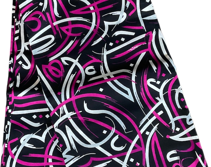 African fabric /African prints/ African fabric per yard/ African fabric for crafts/ African/MK141/Ankara-Pink and White  Fabric
