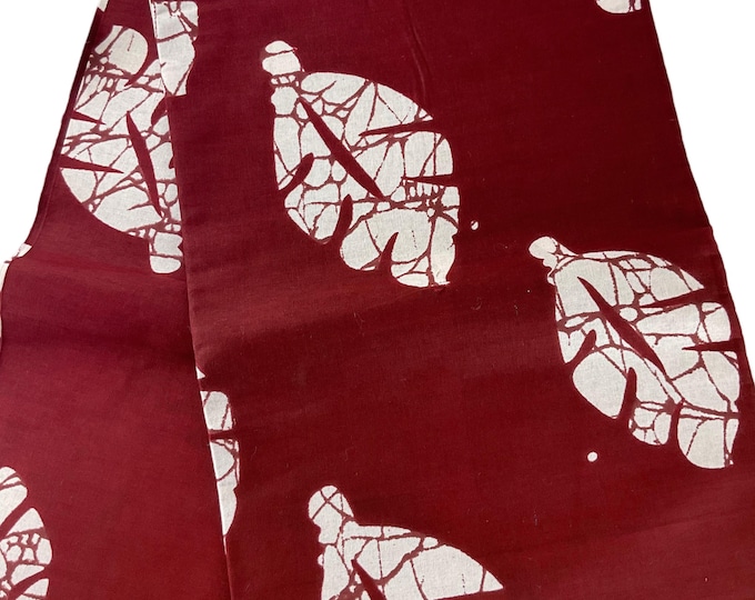 African Fabric/African Print Fabric/Ankara-Wine and White Color/ African fabric per yard/ African fabric for crafts/ African Dress/MK151/Af