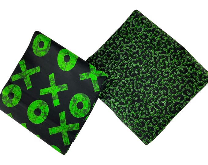 Green Black White African Print Fabric/Ankara 6 Yards/By The Yards/MK760A/African Clothing/