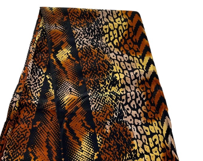 African Fabric/African Print Fabric/ Ankara-Blue,Brown ,White Design/Crafts Fabric/MK458/Decor/Tribal/Native Fabric/Danshiki Fabric