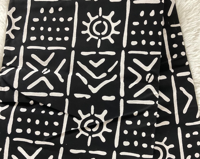 African Fabric/African Print Fabric/Ankara-Black and White Color/ African fabric per yard/ Ankara/ African Dress/MK151/Mudcloths/Kitenge