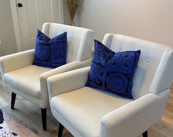 Throw Pillows For Couch/African Throw Pillows/High Quality African Pillow Covers/Boho Throw Pillow Covers/Sofa Pillow Case/BlueCushion Cover