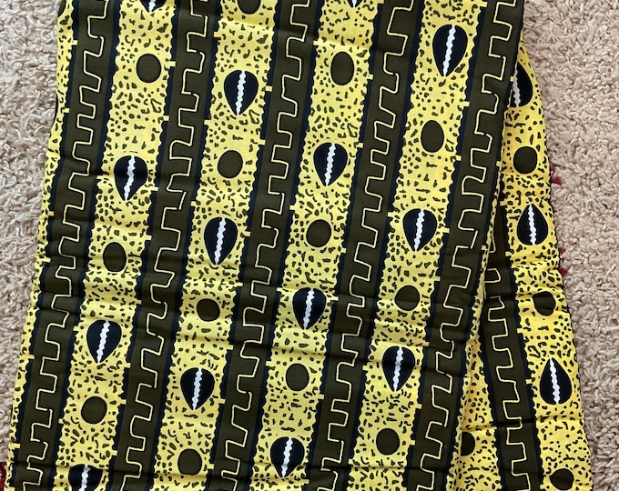 African Fabric/African prints/ Ankara fabric/ African wax/Hollandais/Black and red African fabric/ African fabric 6 yards/FG41b