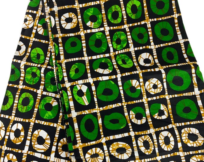 African Fabric/African Print Fabric/Ankara-green,White and Red Floral Design/MD01/YARDS OR WHOLESALE/African Dress/African Clothing/Quilts