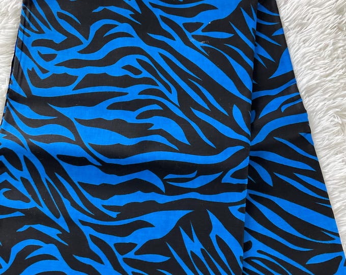 African fabric/ African prints/Wax print/ African headwrap/ African fabric for craft/ African clothing/ MK159/Blue Fabric/African Cl