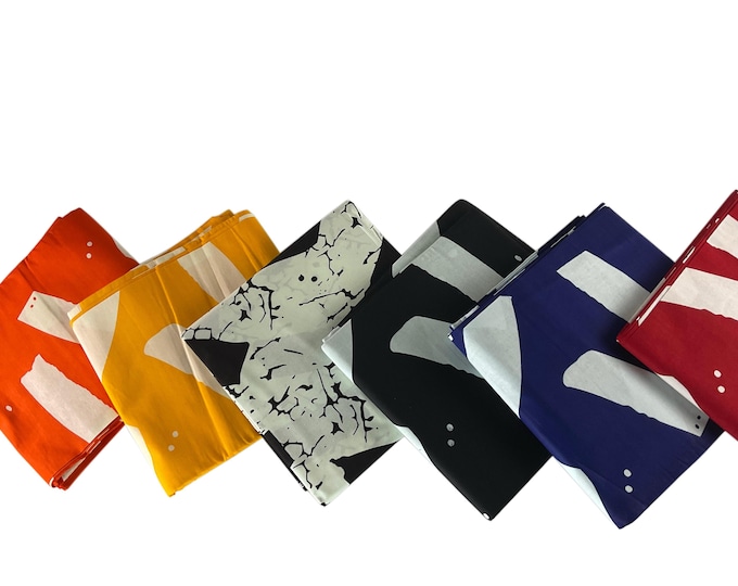 African Ankara Fabric, Black Red Yellow Navy Cotton Fabrics, By The Yard,Cotton Print For Quilting
