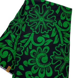Black Green African Print Fabric, Wax Print, Ankara Fabric By The Yard/Cotton Print/MK760G