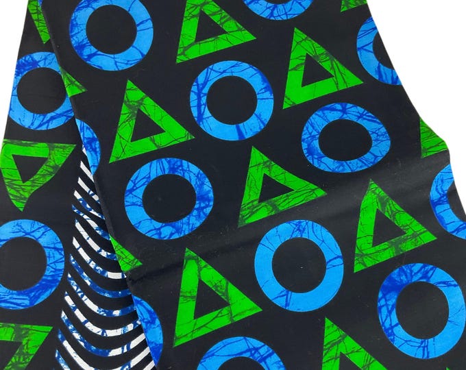 Black Blue Green African Print Fabric/Ankara 6 Yards/Fabric Per Yard/Cotton Prints For Quilting/ MK159A
