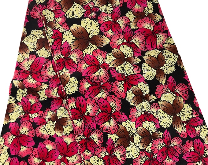 Pink Brown African Print Fabric/Ankara Fabric Wholesale/Fabric Per Yard/African Clothing/African Print/Cotton Fabric For Quilting//MK591/