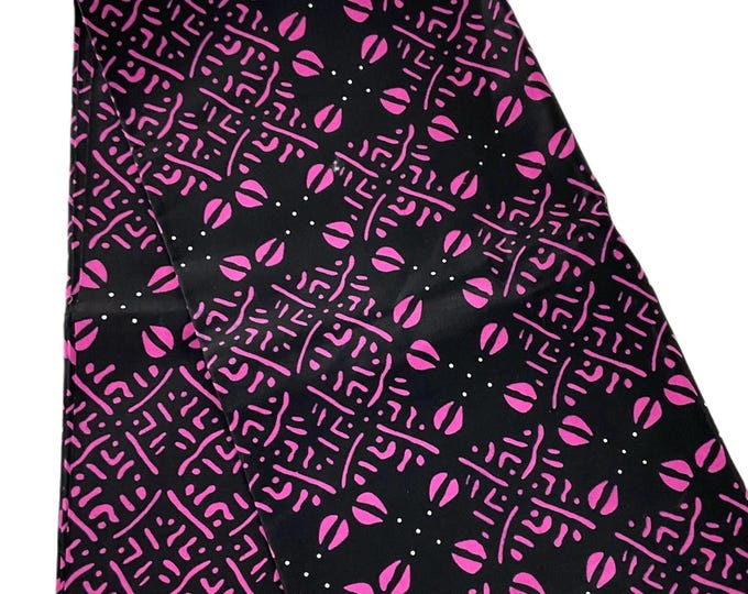 Black Pink African Print Fabric/Ankara 6 Yards/Tribal Print Per Yard/Cotton Prints For Quilting/MK181/