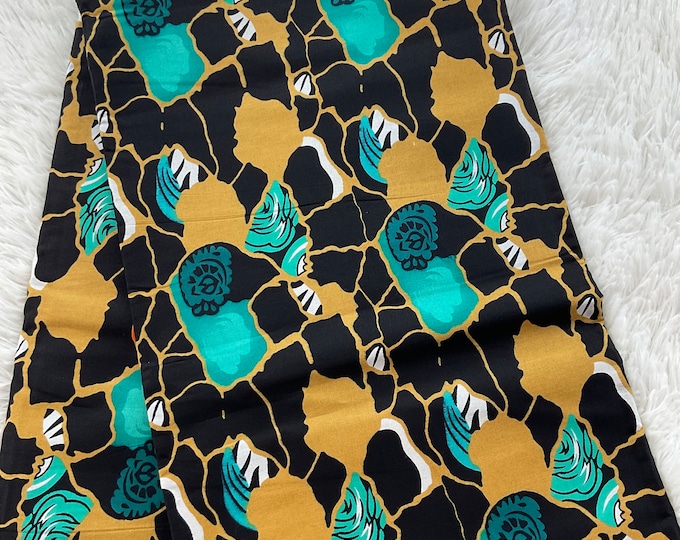 Multicolor African Fabric/African prints/ Ankara fabric/ African fabric per yard/ African fabric for crafts/ African fabri/DK17a