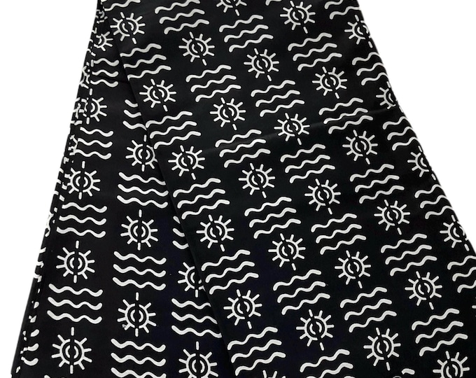 African Fabric/African Print Fabric/Ankara-Black and White Color/ African fabric per yard/ Ankara/ African Dress/MK151/Mudcloths/Kitenge